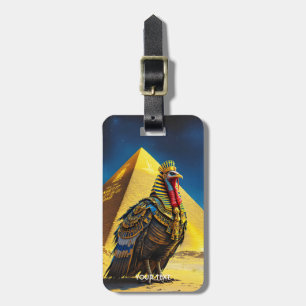 Fantasy Schattige Desert Pharaoh Turkije Bagagelabel