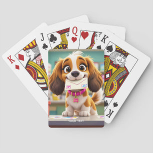 Fantasy Schattige Dog Post Letter Pokerkaarten