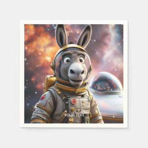 Fantasy Schattige Donkey Astronaut Space Servet