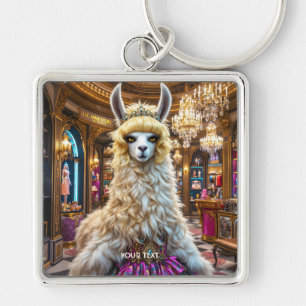 Fantasy Schattige Drama Llama Queen Sleutelhanger
