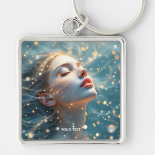Fantasy Schattige Dromen Meisje Water Sleutelhanger