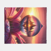 Fantasy Schattige Drop Dew Flower Fleece Deken (Voorkant (Horizontaal))