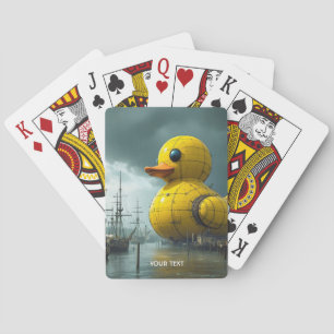 Fantasy Schattige Duck War Ship Pokerkaarten