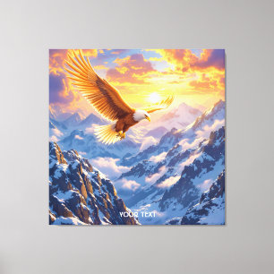 Fantasy Schattige Eagle Mountains Sunrise Canvas Afdruk