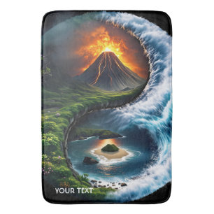 Fantasy Schattige Earth Yin Yang Badmat