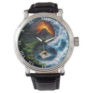 Fantasy Schattige Earth Yin Yang Horloge