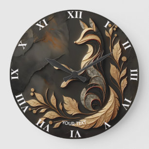 Fantasy Schattige Elegant Fox Tekening Grote Klok