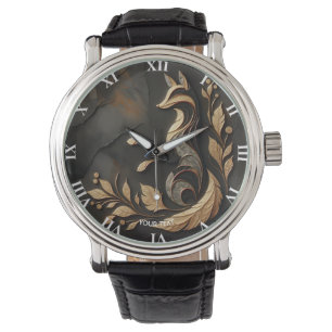 Fantasy Schattige Elegant Fox Tekening Horloge