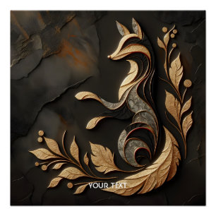 Fantasy Schattige Elegant Fox Tekening Perfect Poster