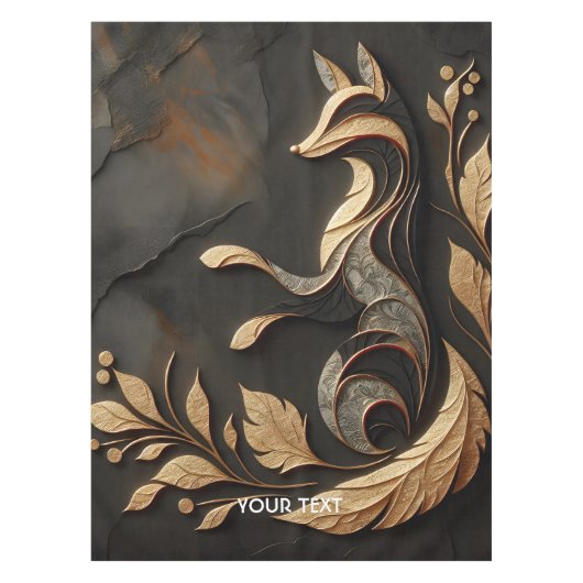 Fantasy Schattige Elegant Fox Tekening Tafelkleed (Voorkant)