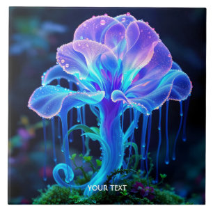 Fantasy Schattige Exotic Pink Flower Tegeltje