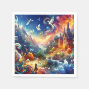 Fantasy Schattige Fantastisch Kind Kunstwerk Servet