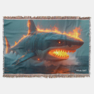 Fantasy Schattige Fire Shark Zee Deken