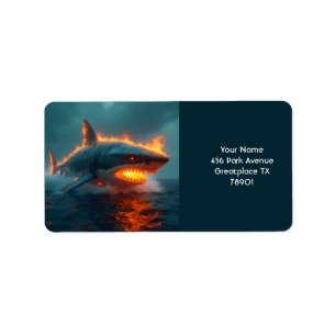 Fantasy Schattige Fire Shark Zee Etiket