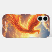 Fantasy Schattige Flaming Phoenix Rises Case-Mate iPhone Case (Achterkant (horizontaal))