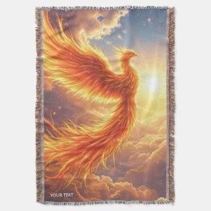 Fantasy Schattige Flaming Phoenix Rises Deken