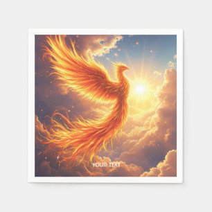 Fantasy Schattige Flaming Phoenix Rises Servet