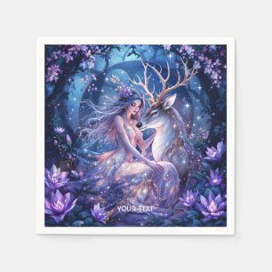 Fantasy Schattige Forest Deer Girl Servet