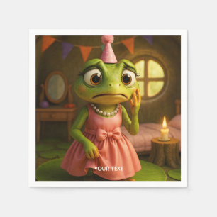Fantasy Schattige Frog Girl Party Servet