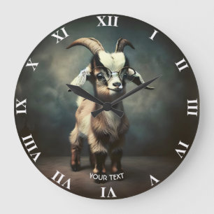 Fantasy Schattige Funny Baby Goat Grote Klok