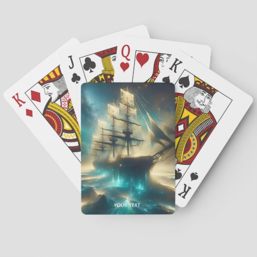 Fantasy Schattige Ghost Zee Ship Pokerkaarten (Achterkant)