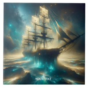 Fantasy Schattige Ghost Zee Ship Tegeltje