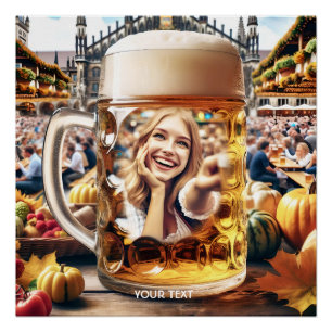 Fantasy Schattige Girl City Mok Perfect Poster