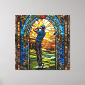 Fantasy Schattige Glas in lood Canvas Afdruk (Voorkant)