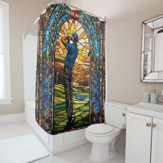 Fantasy Schattige Glas in lood Douchegordijn (In situ)