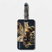 Fantasy Schattige Glass Yellow Black Bee Bagagelabel (Achterkant verticaal)