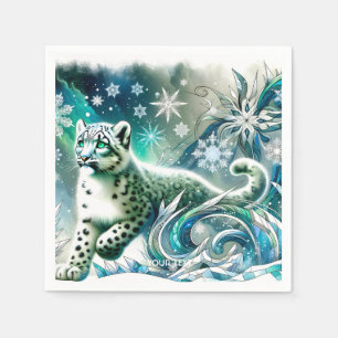 Fantasy Schattige Green Eyes Leopard Servet