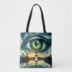 Fantasy Schattige Green Eyes Parijs Draagtas