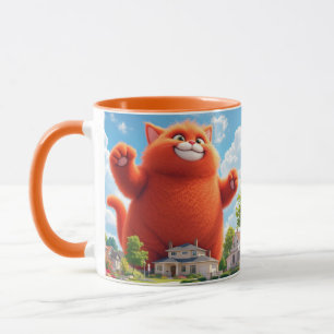 Fantasy Schattige Grote Oranje Kat Mok