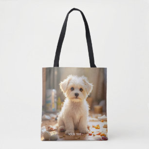 Fantasy Schattige Happy Maltese Puppy Draagtas