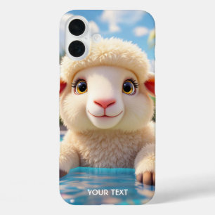 Fantasy Schattige Happy Sheep Pool iPhone 16 Plus Hoesje