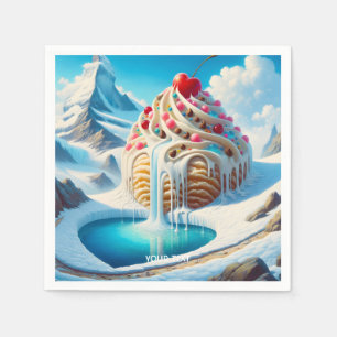 Fantasy Schattige Ice Cream Mountain Servet