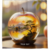 Fantasy Schattige Japans Apple Uitzicht Douchegordijn (Voorkant)