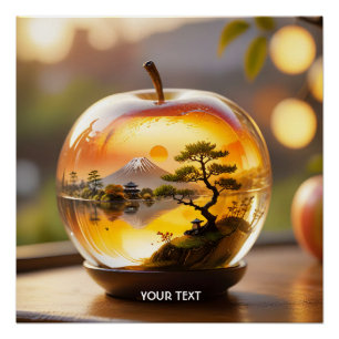 Fantasy Schattige Japans Apple Uitzicht Perfect Poster