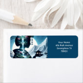 Fantasy Schattige Japans Meisjeslandschap Etiket (Insitu)