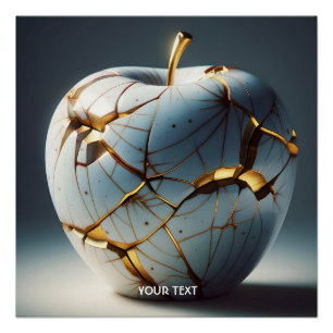 Fantasy Schattige Kintsugi Porcelain Apple Perfect Poster