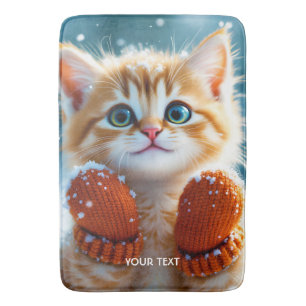 Fantasy Schattige Kitten Mittens Sneeuw Badmat