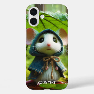 Fantasy Schattige Kleine Muizenregen iPhone 16 Plus Hoesje