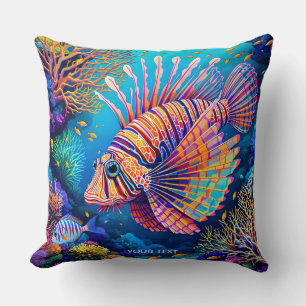 Fantasy Schattige koraalrif van Lionfish Kussen