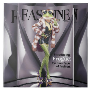 Fantasy Schattige Lady Frog Magazine Tegeltje