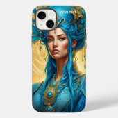 Fantasy Schattige levendig blauw mooi meisje Case-Mate iPhone Case (Achterkant)