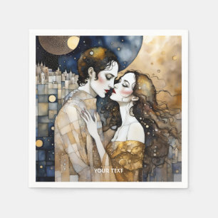 Fantasy Schattige Meisje Jongen Nacht Servet