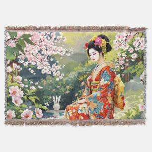 Fantasy Schattige Meisje Kimono Sakura Deken