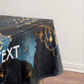 Fantasy Schattige Messing Turquoise Uil Tafelkleed (Voorbeeld)