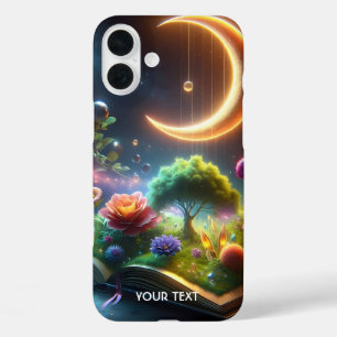 Fantasy Schattige Moon Garden Boek iPhone 16 Plus Hoesje