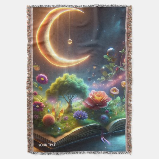 Fantasy Schattige Moon Garden Boek Deken (Voorkant Verticaal)